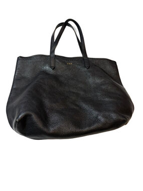 Cuyana Classic Easy Tote Black Pebbled Leather Minimalist Work Bag Large JAR